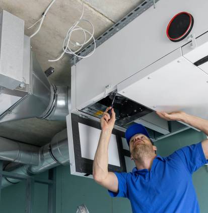 Hvac,Technician,Install,Ducted,Heat,Recovery,Ventilation,System,With,Recuperation Hvac,Technician,Install,Ducted,Heat,Recovery,Ventilation,System,With,Recuperation
